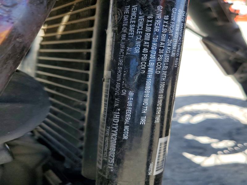 51462506 :رقم المزاد ، 1HD1YYK20MB027511 vin ، 2021 Harley Davidson Fxbbs مزاد بيع