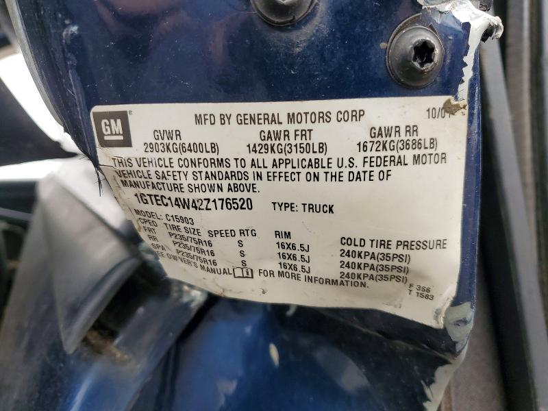 Auction sale of the 2002 Gmc New Sierra, vin: 1GTEC14W42Z176520, lot number: 51150956