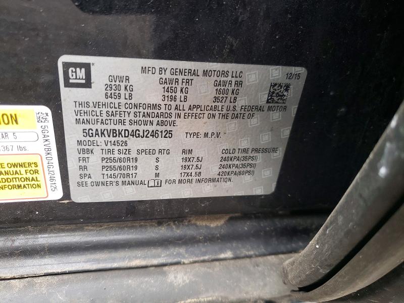 Aukcja sprzedaży 2016 Buick Enclave, vin: 5GAKVBKD4GJ246125, numer aukcji: 48467206