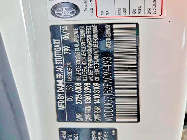 Aukcja sprzedaży 2015 Mercedes-benz S, vin: WDDUG7JB2FA094493, numer aukcji: 49002236