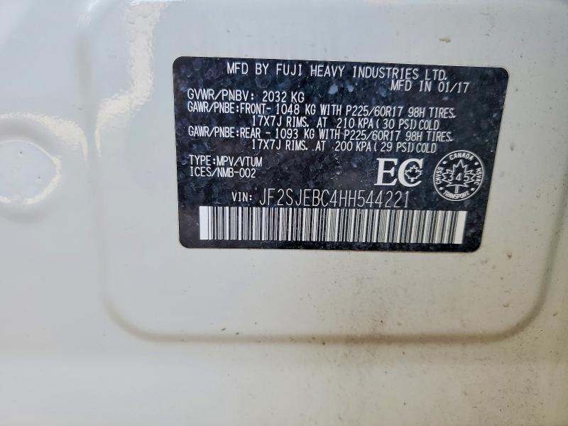 Продаж на аукціоні авто 2017 Subaru Forester, vin: JF2SJEBC4HH544221, номер лоту: 51311376