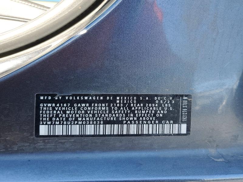 Продаж на аукціоні авто 2023 Volkswagen Jetta, vin: 3VW7M7BU2PM038636, номер лоту: 49173816