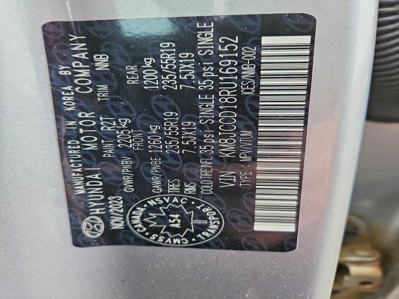 48329546 :رقم المزاد ، KM8JCCD18RU169152 vin ، 2024 Hyundai Tucson Hybrid مزاد بيع