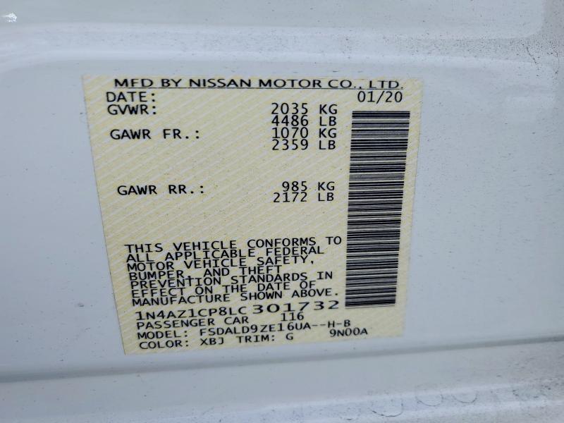 Aukcja sprzedaży 2020 Nissan Leaf, vin: 1N4AZ1CP8LC301732, numer aukcji: 51484216