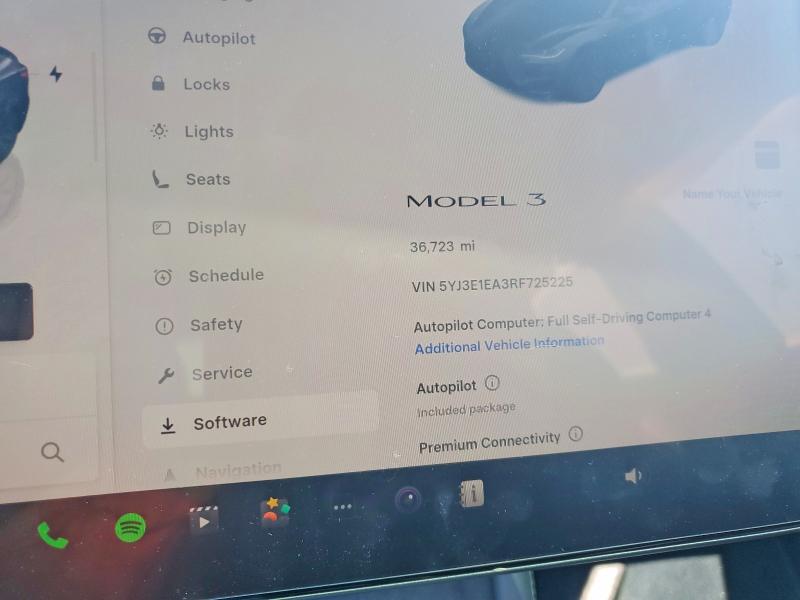 2024 Tesla Model 3 მანქანა იყიდება აუქციონზე, vin: 5YJ3E1EA3RF725225, აუქციონის ნომერი: 50076686