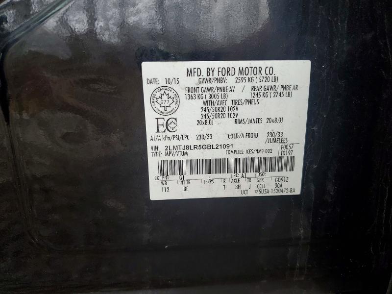 Продаж на аукціоні авто 2016 Lincoln Mkx, vin: 2LMTJ8LR5GBL21091, номер лоту: 49397336