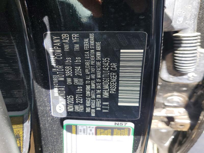 Продажа на аукционе авто 2026 Hyundai Elantra, vin: KMHLM4DG1TU143435, номер лота: 50727916