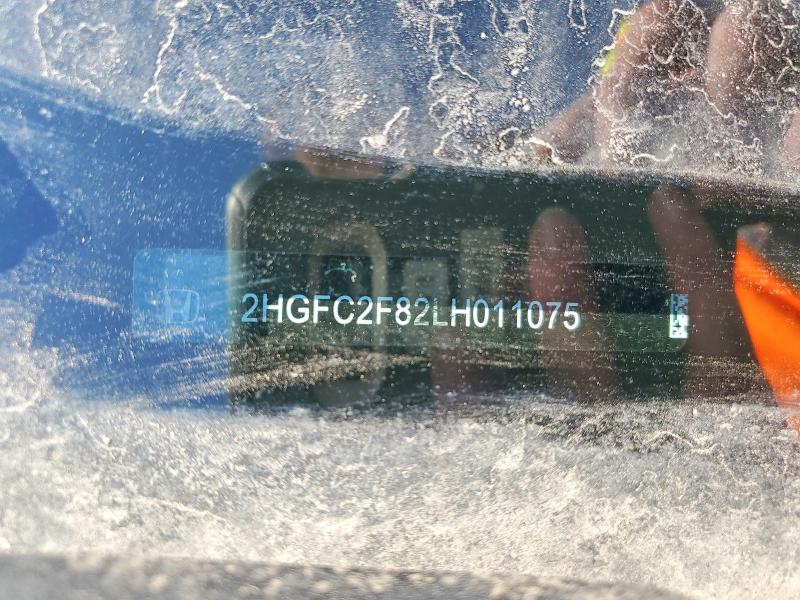 48803806 :رقم المزاد ، 2HGFC2F82LH011075 vin ، 2020 Honda Civic مزاد بيع