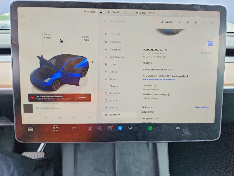 Продажа на аукционе авто 2025 Tesla Model Y, vin: 7SAYGDEE4SF275808, номер лота: 50518776
