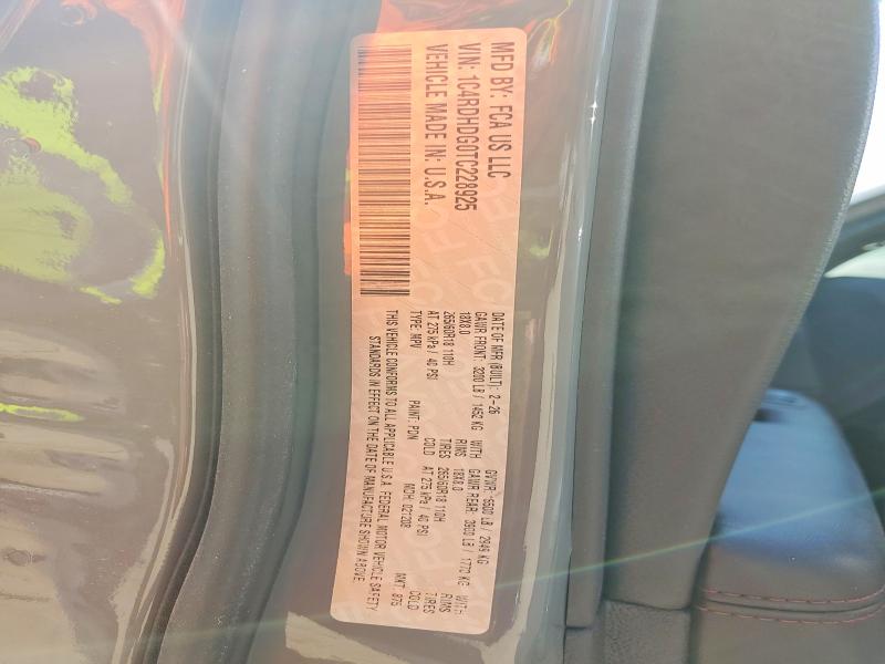 Продаж на аукціоні авто 2026 Dodge Durango, vin: 1C4RDHDG0TC228925, номер лоту: 51169416