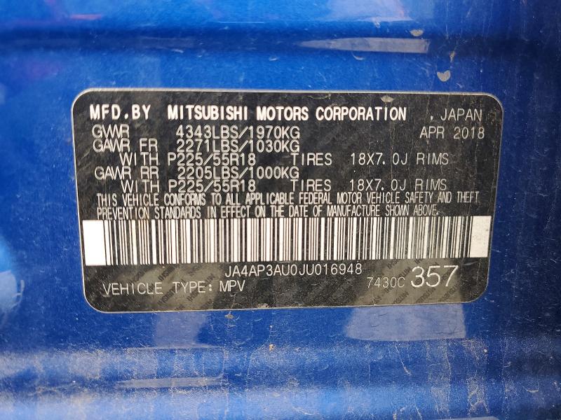 Aukcja sprzedaży 2018 Mitsubishi Outlander Sport, vin: JA4AP3AU0JU016948, numer aukcji: 48835626