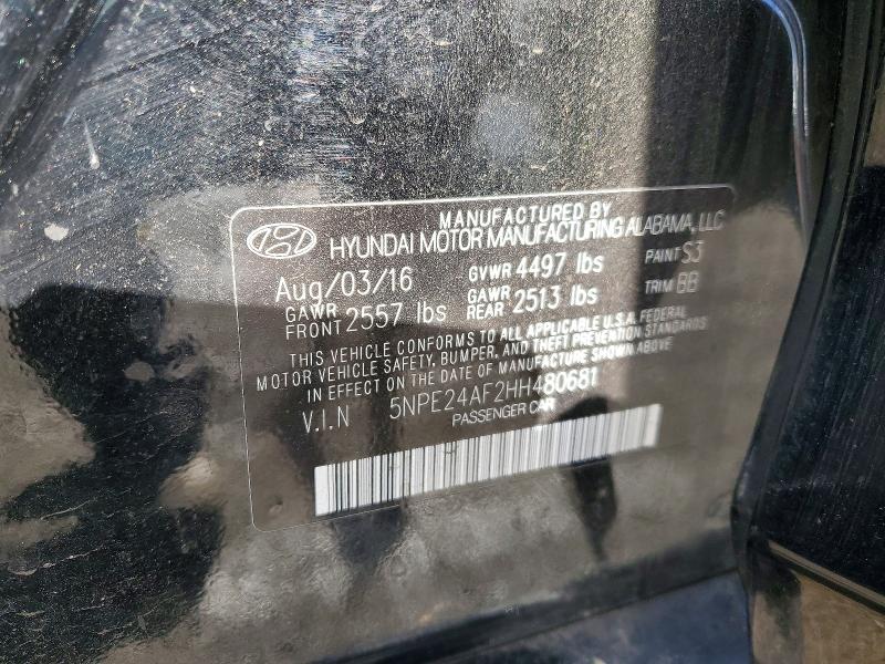 Aukcja sprzedaży 2017 Hyundai Sonata, vin: 5NPE24AF2HH480681, numer aukcji: 50347526