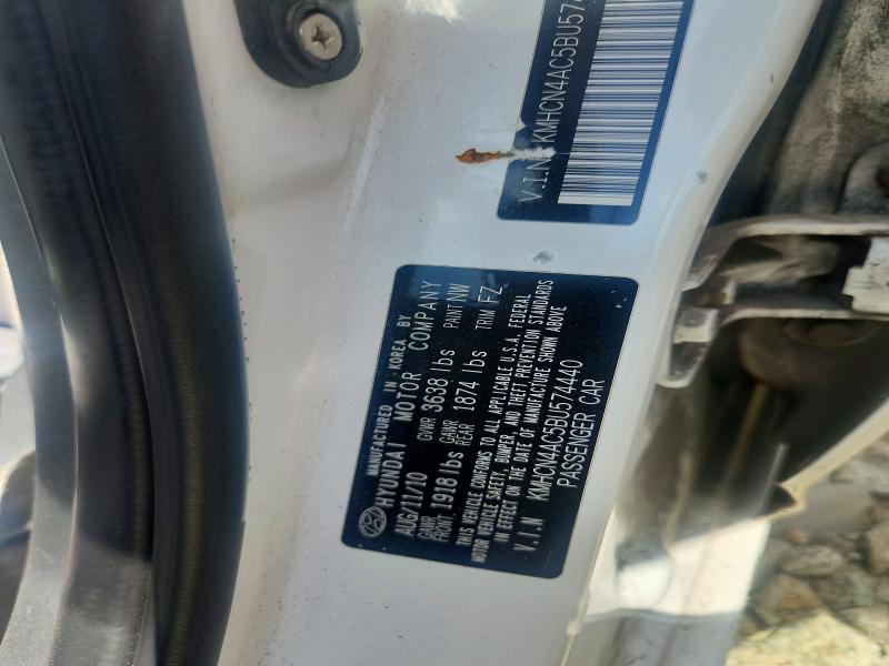 46835976 :رقم المزاد ، KMHCN4AC5BU574440 vin ، 2011 Hyundai Accent مزاد بيع