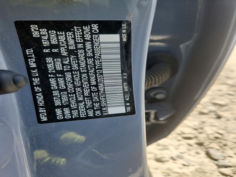 48589136 :رقم المزاد ، SHHFK7H46MU203713 vin ، 2021 Honda Civic مزاد بيع