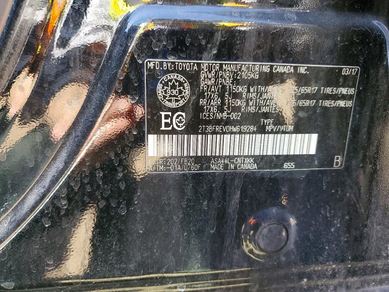 Auction sale of the 2017 Toyota Rav4, vin: 2T3BFREV0HW619284, lot number: 50667996