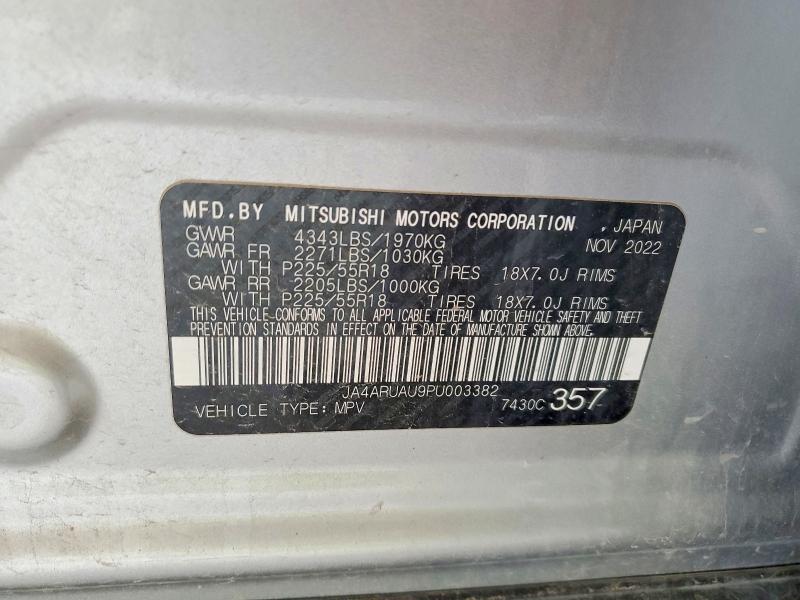 50784446 :رقم المزاد ، JA4ARUAU9PU003382 vin ، 2023 Mitsubishi Outlander Sport مزاد بيع