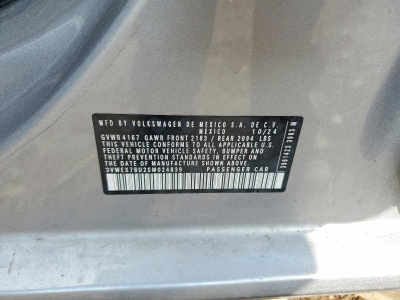 2025 Volkswagen Jetta მანქანა იყიდება აუქციონზე, vin: 3VWEX7BU2SM024839, აუქციონის ნომერი: 50347726
