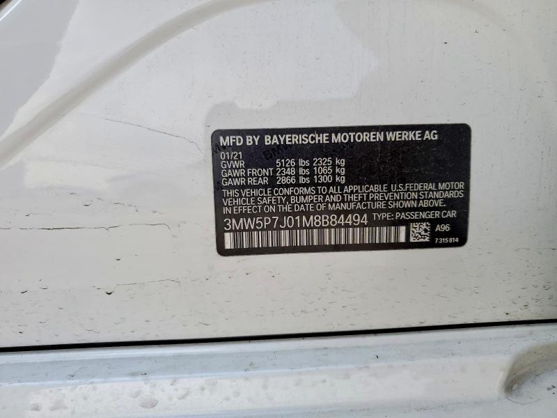 Продажа на аукционе авто 2021 Bmw 330e, vin: 3MW5P7J01M8B84494, номер лота: 50931956