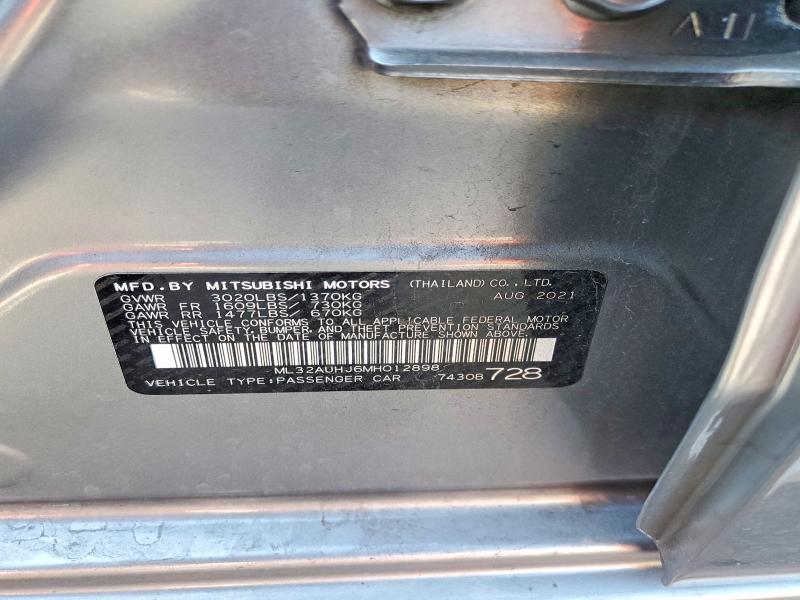Aukcja sprzedaży 2021 Mitsubishi Mirage, vin: ML32AUHJ6MH012898, numer aukcji: 49749466