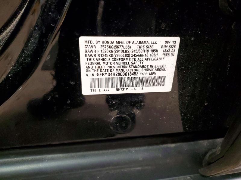 51101166 :رقم المزاد ، 5FRYD4H28EB018452 vin ، 2014 Acura Mdx مزاد بيع
