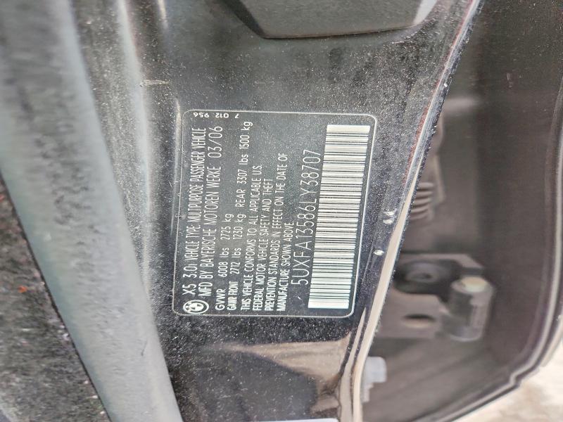 Aukcja sprzedaży 2006 Bmw X5, vin: 5UXFA13586LY38707, numer aukcji: 49732196