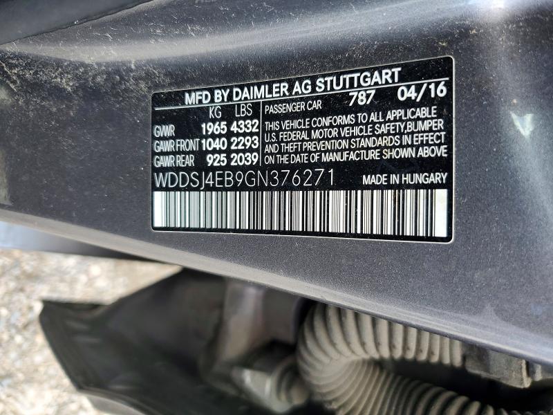 48788776 :رقم المزاد ، WDDSJ4EB9GN376271 vin ، 2016 Mercedes-benz Cla مزاد بيع