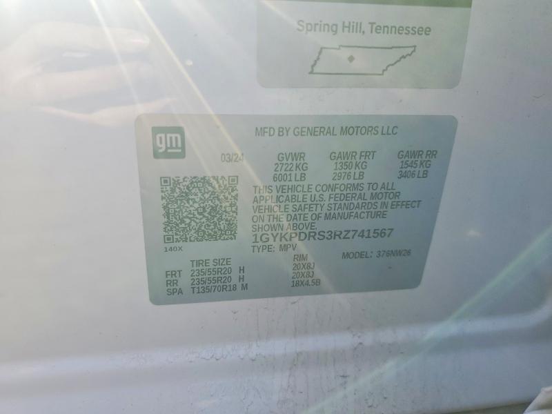 Продаж на аукціоні авто 2024 Cadillac Xt6, vin: 1GYKPDRS3RZ741567, номер лоту: 50941616