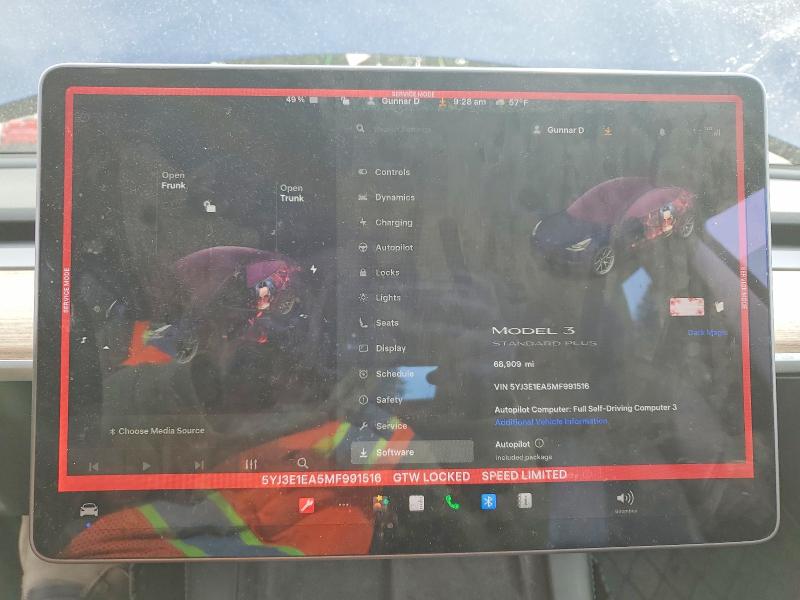 49654076 :رقم المزاد ، 5YJ3E1EA5MF991516 vin ، 2021 Tesla Model 3 مزاد بيع