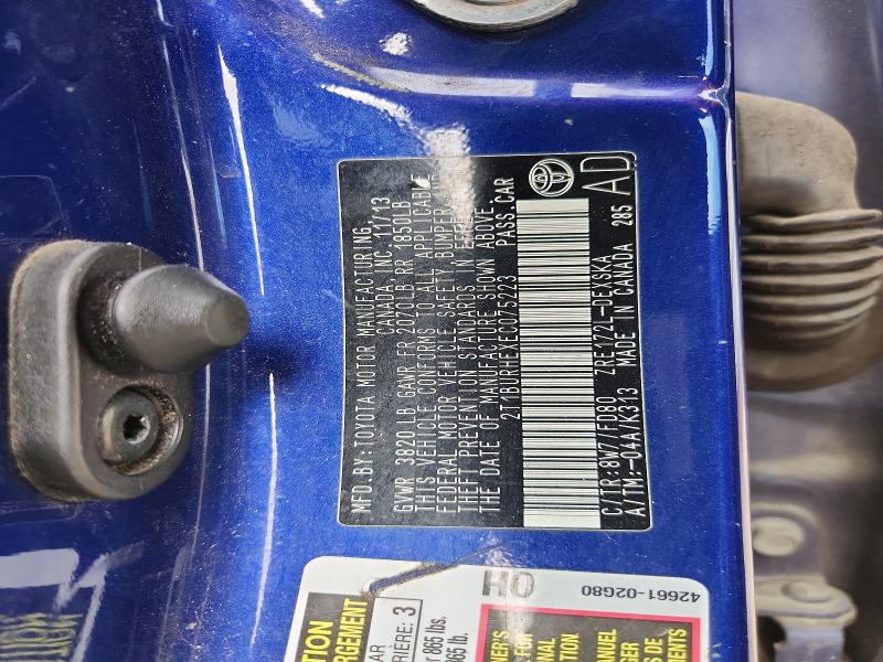 Продажа на аукционе авто 2014 Toyota Corolla, vin: 2T1BURHEXEC075223, номер лота: 48509276