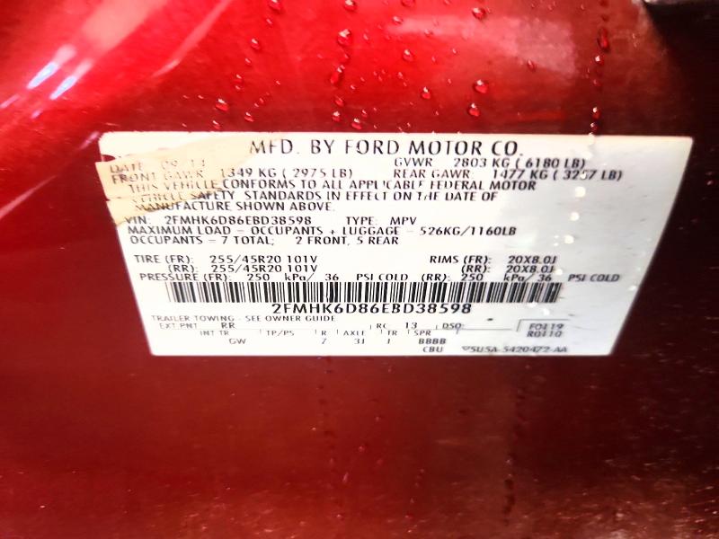 Aukcja sprzedaży 2014 Ford Flex, vin: 2FMHK6D86EBD38598, numer aukcji: 49965776