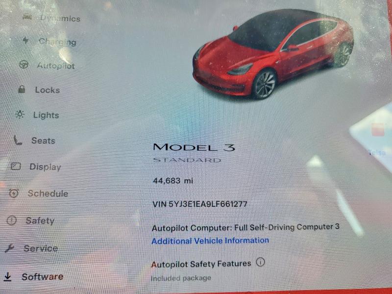 2020 Tesla Model 3 მანქანა იყიდება აუქციონზე, vin: 5YJ3E1EA9LF661277, აუქციონის ნომერი: 51273896
