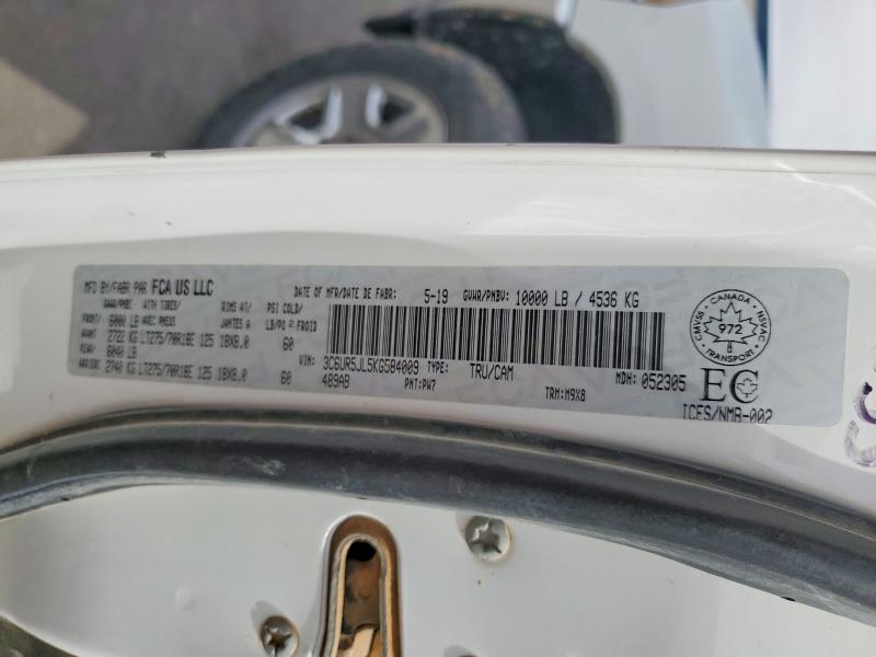 Продажа на аукционе авто 2019 Ram 2500, vin: 3C6UR5JL5KG584009, номер лота: 51970486