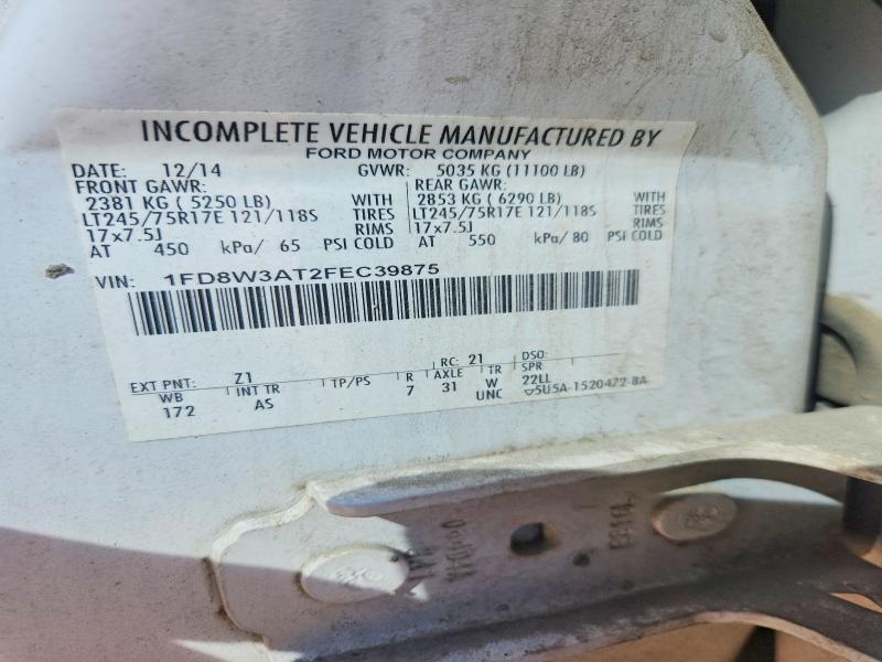 50893576 :رقم المزاد ، 1FD8W3AT2FEC39875 vin ، 2015 Ford F350 مزاد بيع