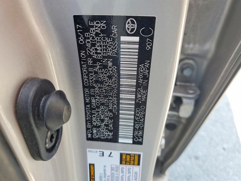 Продажа на аукционе авто 2017 Toyota Prius Prime, vin: JTDKARFPXH3035699, номер лота: 50368346
