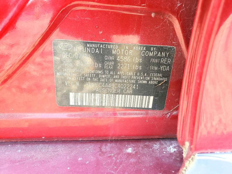 Продажа на аукционе авто 2012 Hyundai Sonata, vin: KMHEC4A49CA022241, номер лота: 49438646