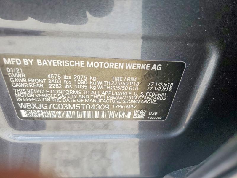 Продажа на аукционе авто 2021 Bmw X1, vin: WBXJG7C03M5T04309, номер лота: 48525896