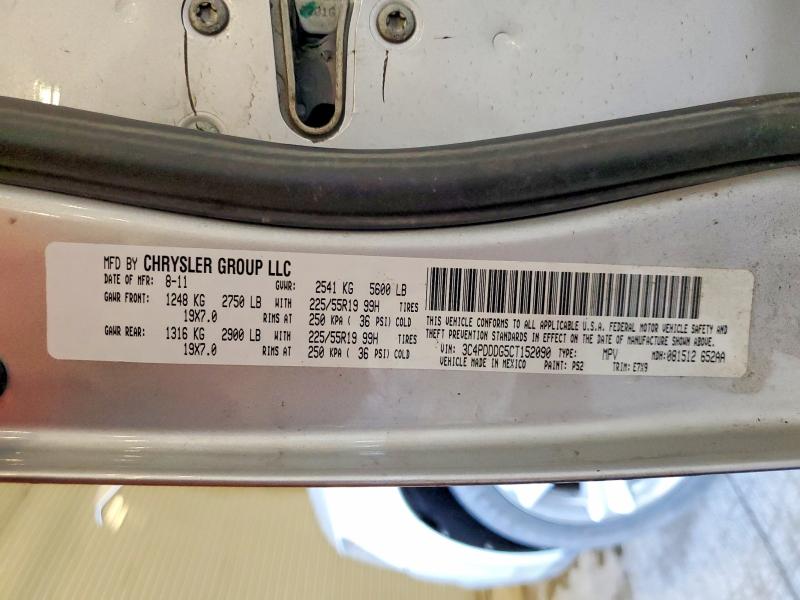 Продаж на аукціоні авто 2012 Dodge Journey, vin: 3C4PDDDG5CT152090, номер лоту: 50742476