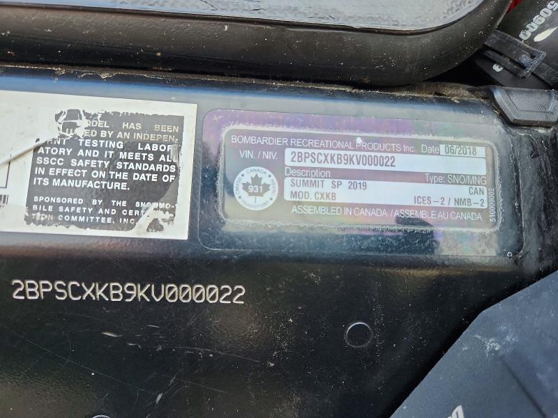 49929596 :رقم المزاد ، 2BPSCXKB9KV000022 vin ، 2019 Other Summit مزاد بيع