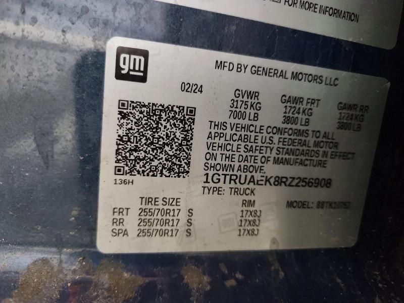 Aukcja sprzedaży 2024 Gmc Sierra, vin: 1GTRUAEK8RZ256908, numer aukcji: 50903526