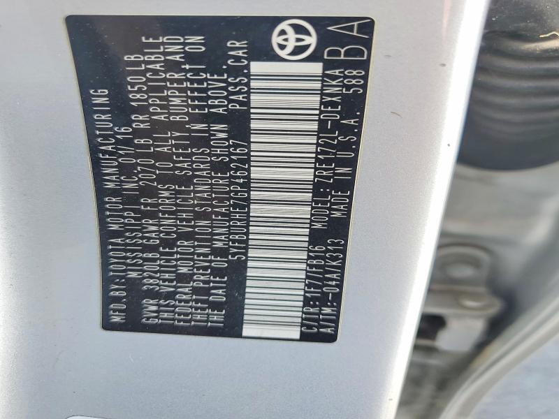 Продаж на аукціоні авто 2016 Toyota Corolla, vin: 5YFBURHE7GP462167, номер лоту: 51336566