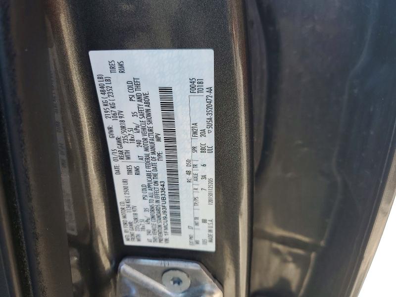 Продаж на аукціоні авто 2015 Ford Escape, vin: 1FMCU9J93FUB33643, номер лоту: 49510116