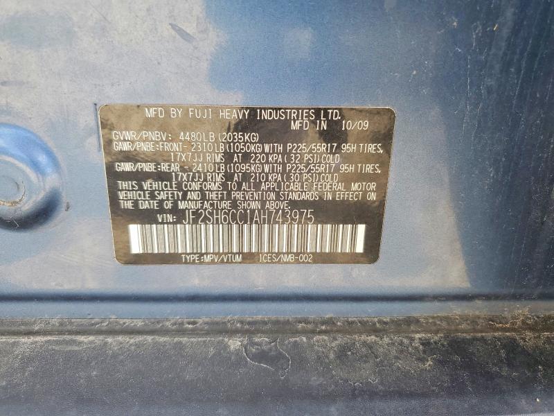 Продажа на аукционе авто 2010 Subaru Forester, vin: JF2SH6CC1AH743975, номер лота: 51691186