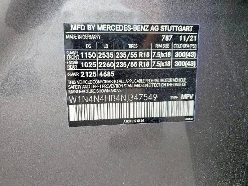 Продажа на аукционе авто 2022 Mercedes-benz Gla, vin: W1N4N4HB4NJ347549, номер лота: 47684186