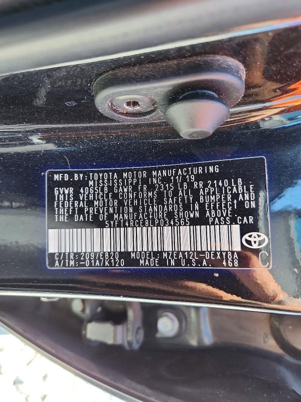 2020 Toyota Corolla მანქანა იყიდება აუქციონზე, vin: 5YFT4RCE8LP034565, აუქციონის ნომერი: 50075526