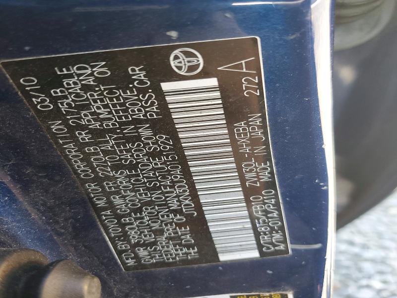 48710146 :رقم المزاد ، JTDKN3DU9A0151929 vin ، 2010 Toyota Prius مزاد بيع