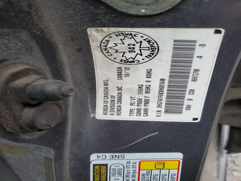 Продаж на аукціоні авто 2011 Honda Civic, vin: 2HGFA1F6XBH001648, номер лоту: 51518766