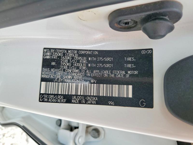 Продажа на аукционе авто 2020 Lexus Lx 570, vin: JTJDY7AX6L4326376, номер лота: 48432876