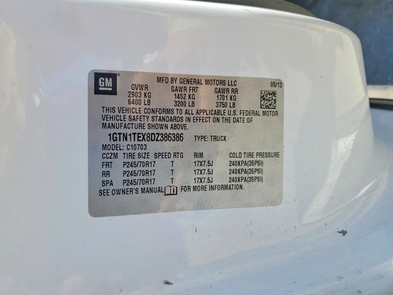 Продажа на аукционе авто 2013 Gmc Sierra, vin: 1GTN1TEX8DZ386386, номер лота: 48618016