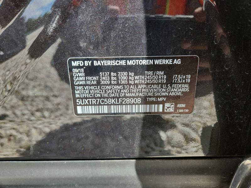 Aukcja sprzedaży 2019 Bmw X3, vin: 5UXTR7C58KLF28908, numer aukcji: 49129256