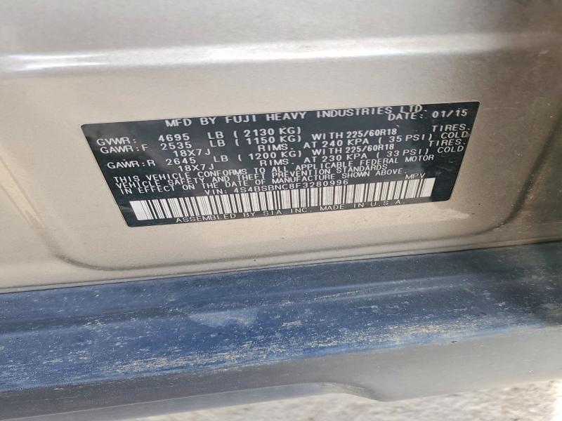 49824656 :رقم المزاد ، 4S4BSBNC8F3280996 vin ، 2015 Subaru Outback مزاد بيع